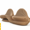 Parametric Wavy Wooden Bench