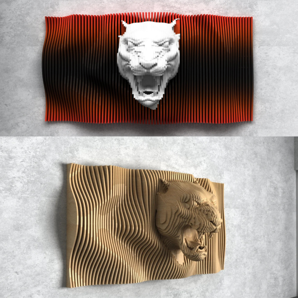 Parametric Wall Art Design - Lioness