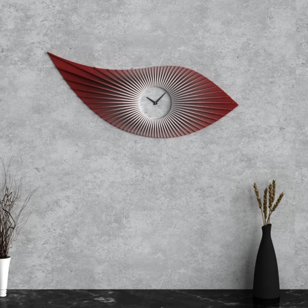 Parametric Wavy Wooden Wall Decor Clock