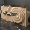 Elegant Front Desk with Customized Logo and Name