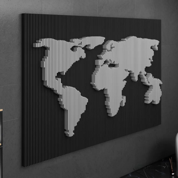 Parametric Wood Art Map