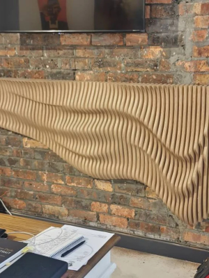 Parametric Wavy Wooden Wall Decor