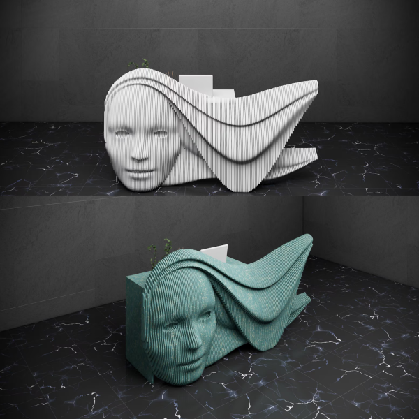 Wooden Face Sculpture