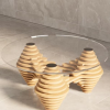 Wooden & Glass Coffee Table