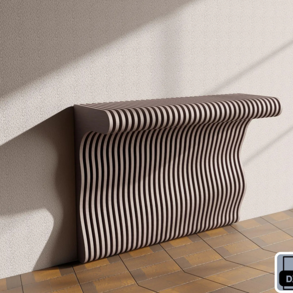 Wooden Wavy Wall Decor